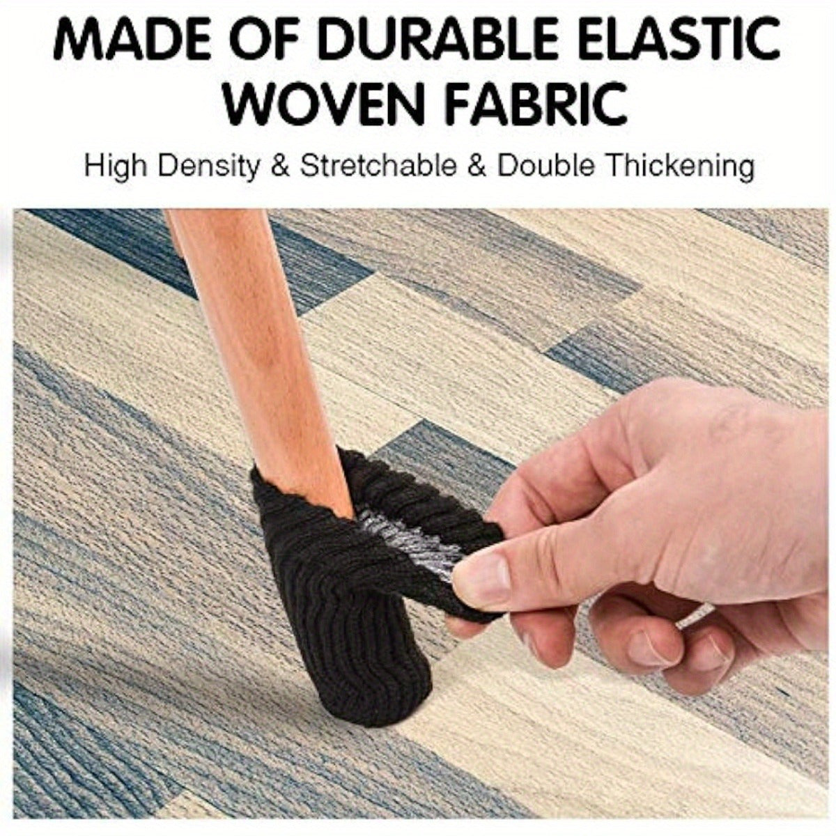 16, 24 yoki 40 ta stul oyoq himoyachilari to'plami - Qattiq pollar uchun yuqori elastiklikka ega to'qilgan stul oyoq pollari himoyachilari, chizishlarni oldini olish uchun - Mebel oyoq qoplamalari kiritilgan