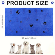 Pet Dog and Cat Bath Towel Soft Absorbent Quick-Drying Polyester