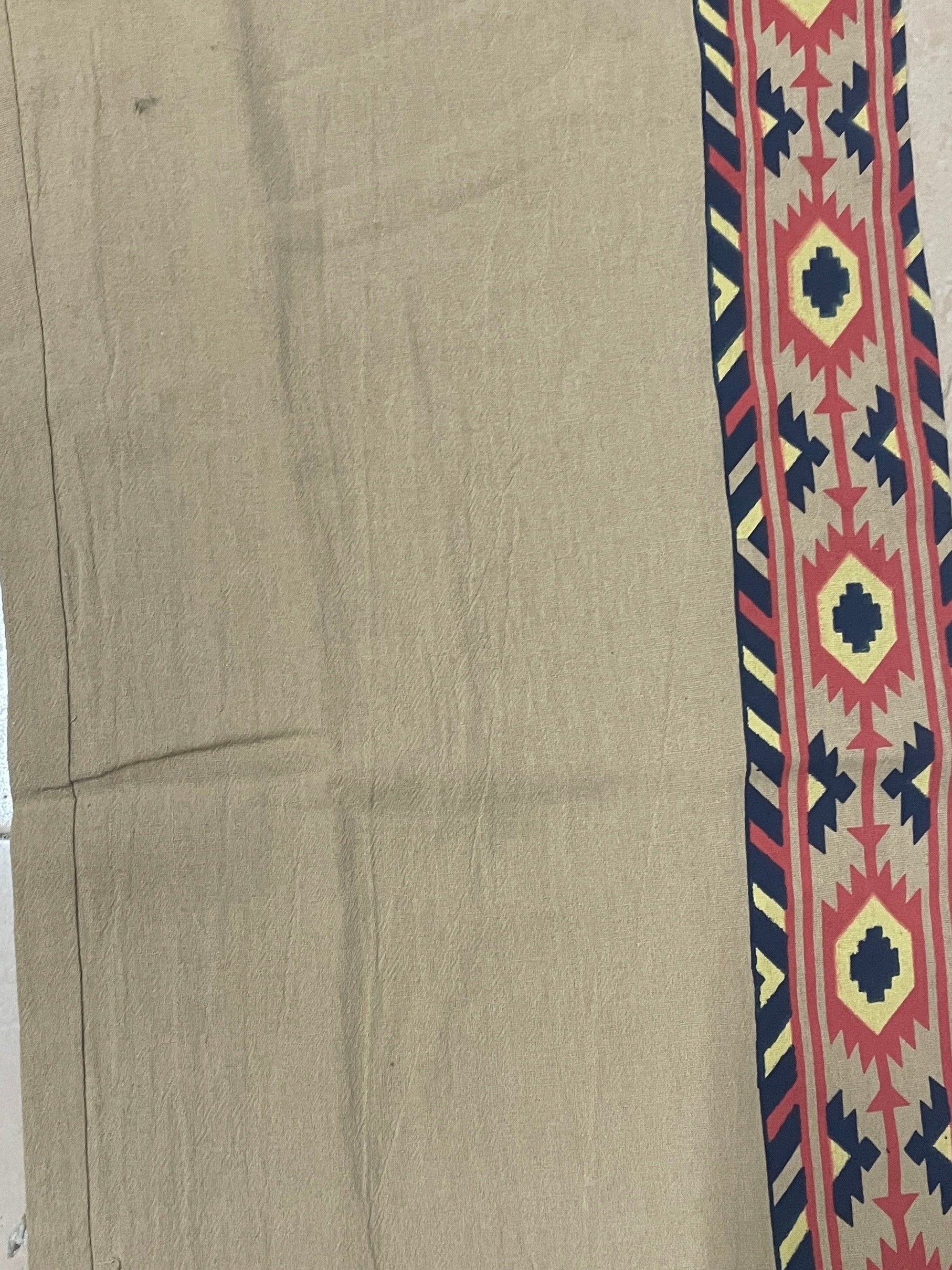 Men's Ethnic Casual Pants Cotton Polyester Geometric Pattern Drawstring Waist Regular Fit Spring Fall