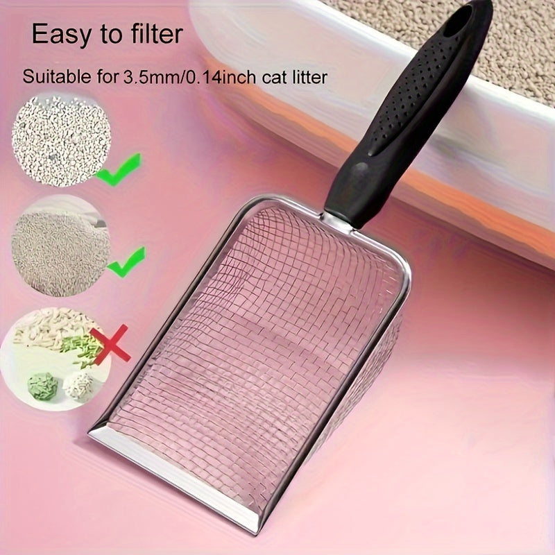 Stainless Steel Cat Litter Scoop Extra Large Durable Filtration Wide Screen