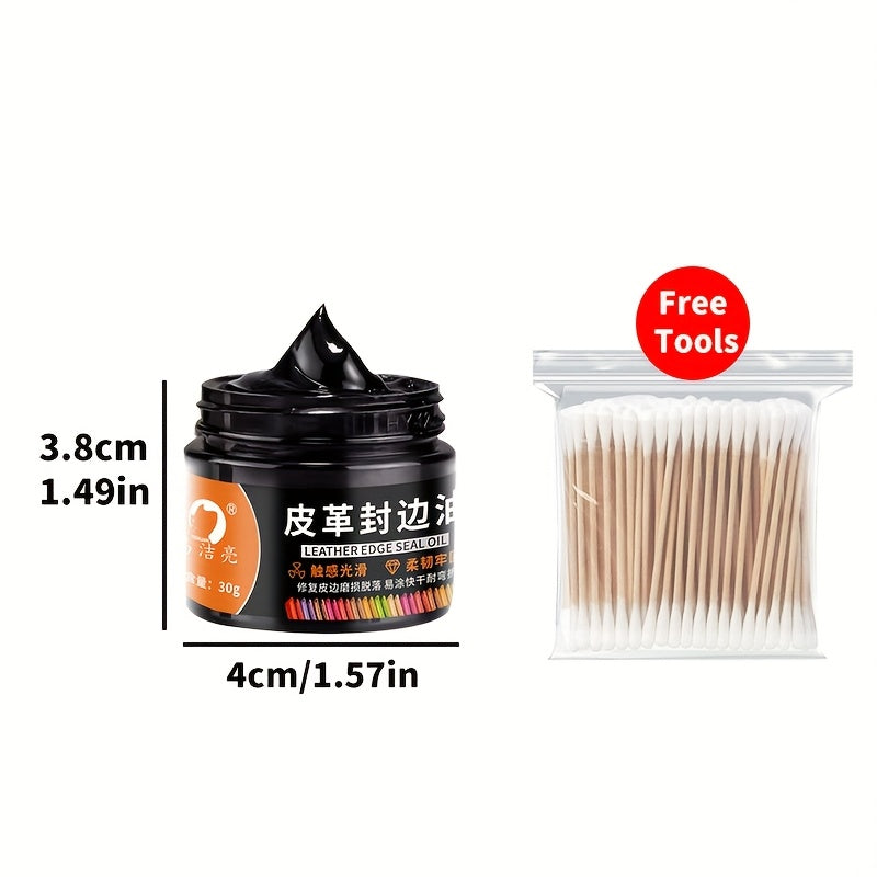 Leather Edge Oil for Repair and Color Restoration, 30g, Suitable for Bags Shoes and Leather Goods