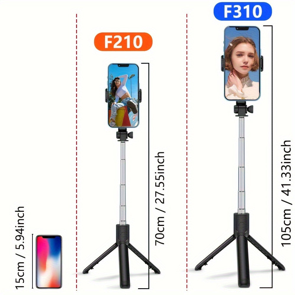 3-in-1 Selfie Stick Tripod va Wireless Remote uchun jonli efir videolari, suratlar, sayohat