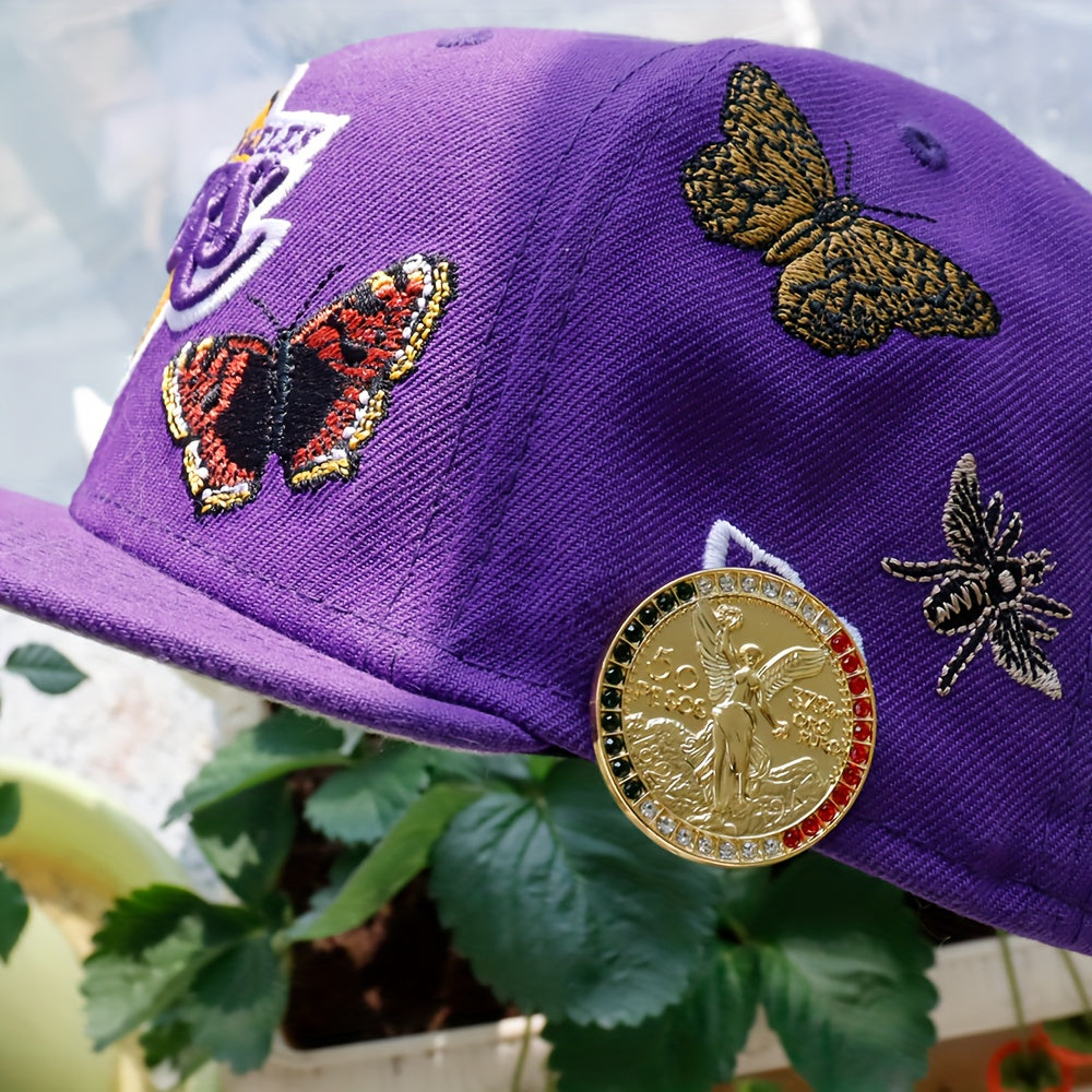 Erkaklar moda aksessuariysi Meksika 50 Peso xotira sikkasi shlyapa klipi rhinestone zink alloy