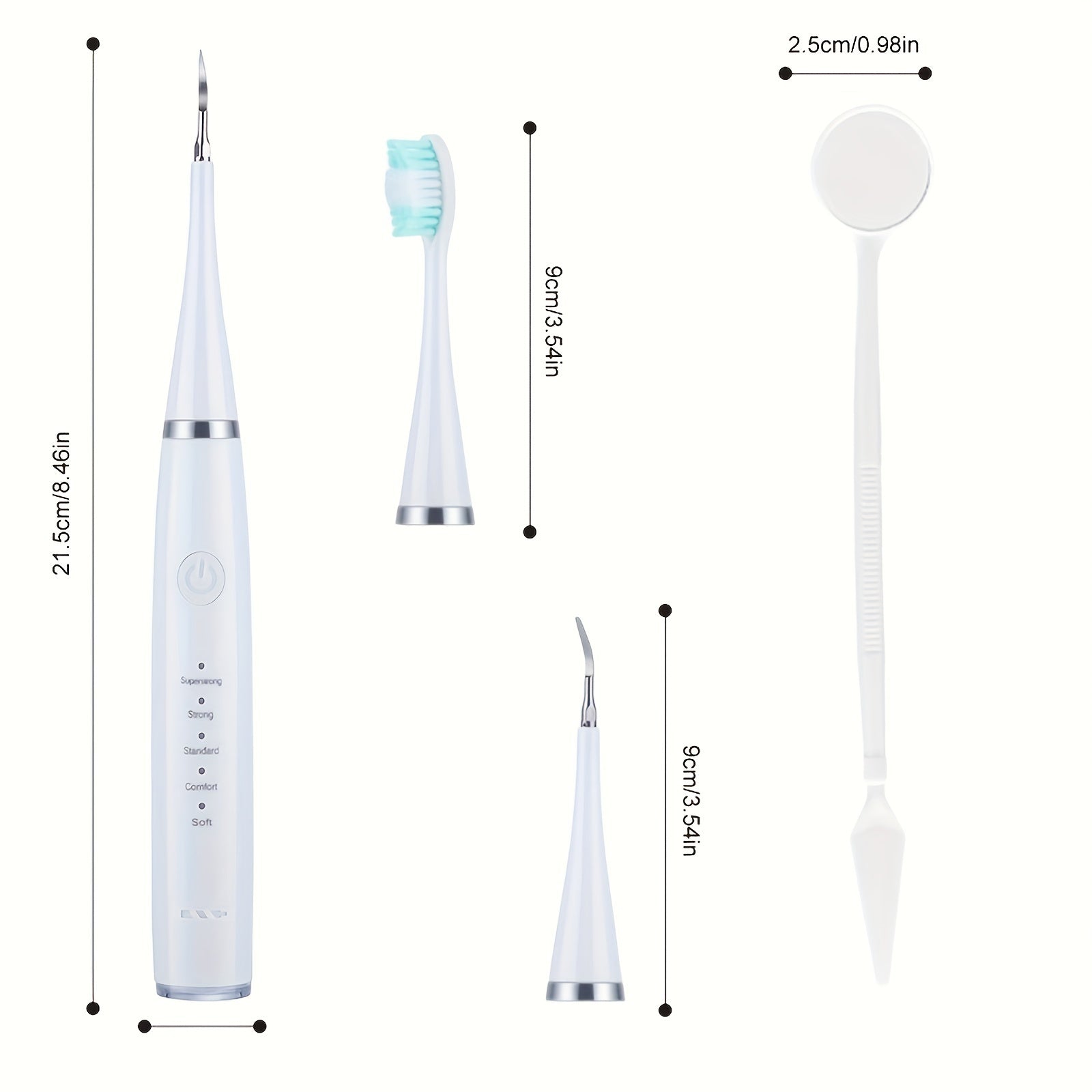 Portable Electric Toothbrush for Adults Dual Use Teeth Cleaning Device