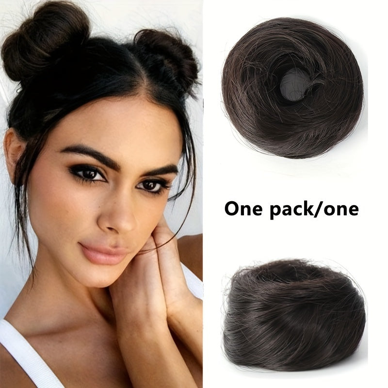 Women's Synthetic Straight Hair Bun Hairpiece Natural Look All Ages