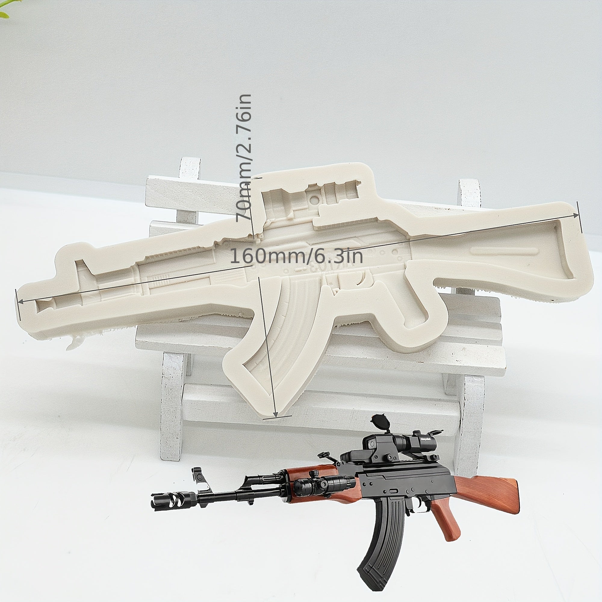 Silicone Gun Bullet Chocolate Mold for Candy Fondant and Treats