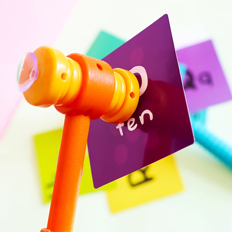 Dual-Sided Suction Cup Hammer for Educational Phonics Word Cards Classroom Learning Toy