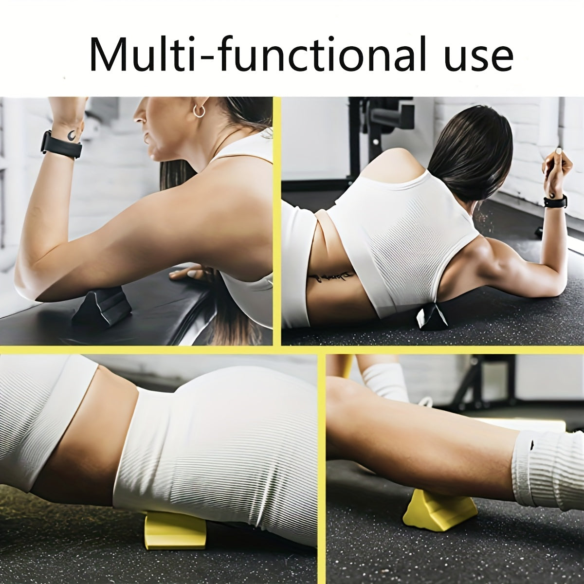 Dispositivo de masaje triangular de silicona portátil para relajación profunda de músculos