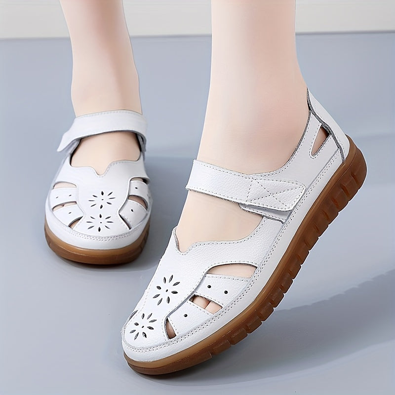 Women's Flats with Soft Sole and Ankle Belt for Casual Wear