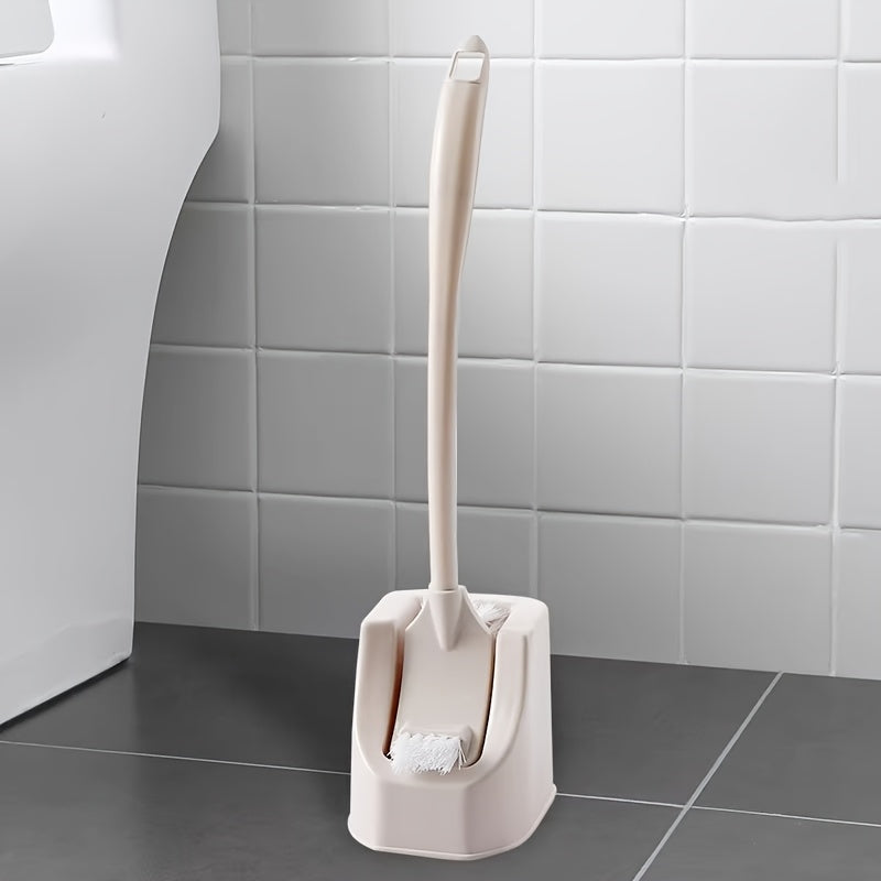 Toilet Brush Set with Wall-Mounted Holder, Soft Bristles, Long Handle, Bathroom Cleaning Tool