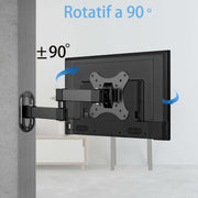 Full Motion TV Wall Mount Bracket for 14-27 Inch Screens VESA 75x75mm to 100x100mm
