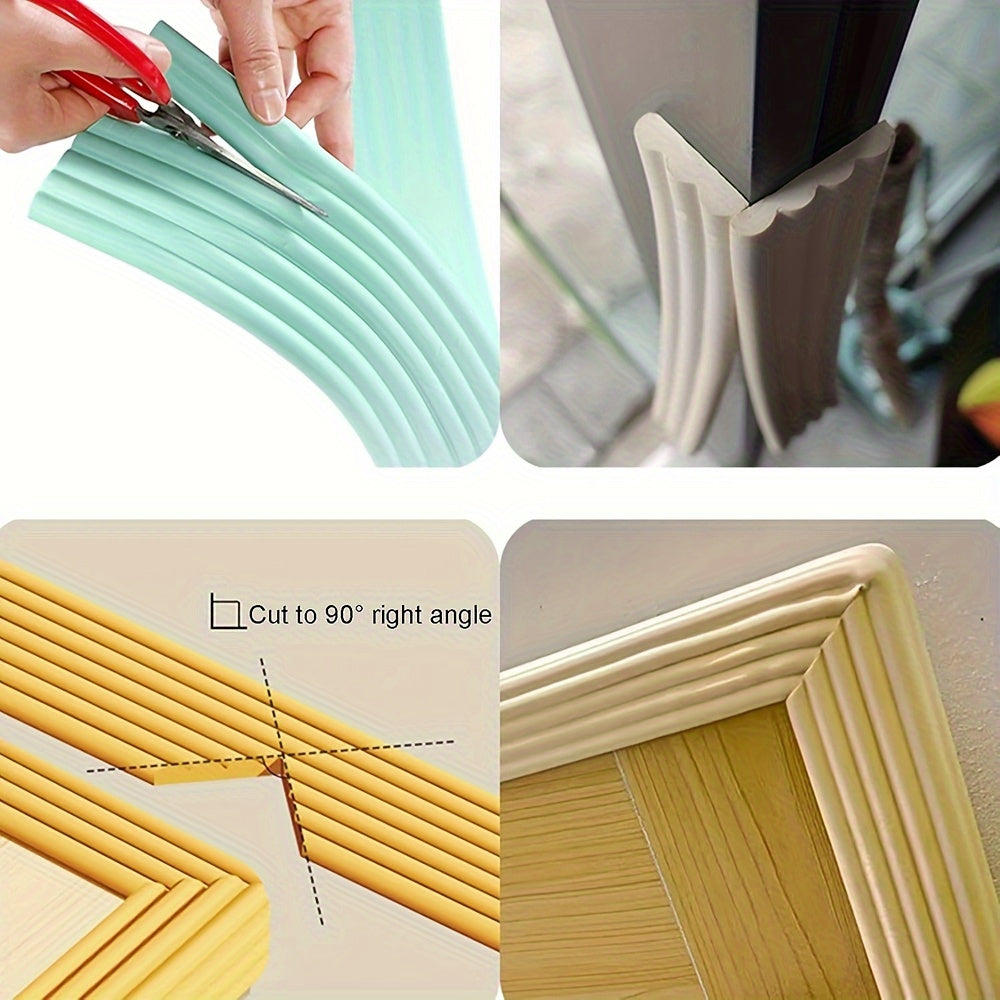 Soft Rubber Safety Edge Guard 198cm Wall Corner Protector Gray Pink Black