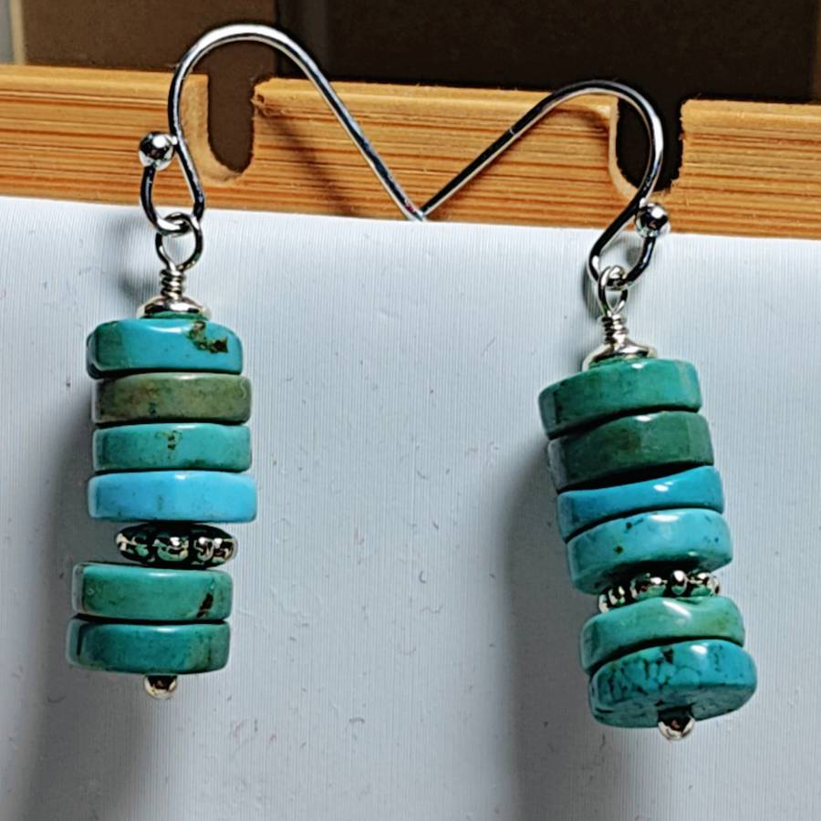 Bohemian Turquoise Earrings for Women with Silver Posts Perfect for Gifts