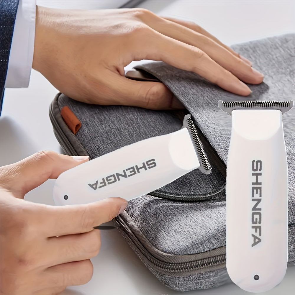 Compact portable electric hair clipper for men long battery life USB rechargeable includes 3 combs