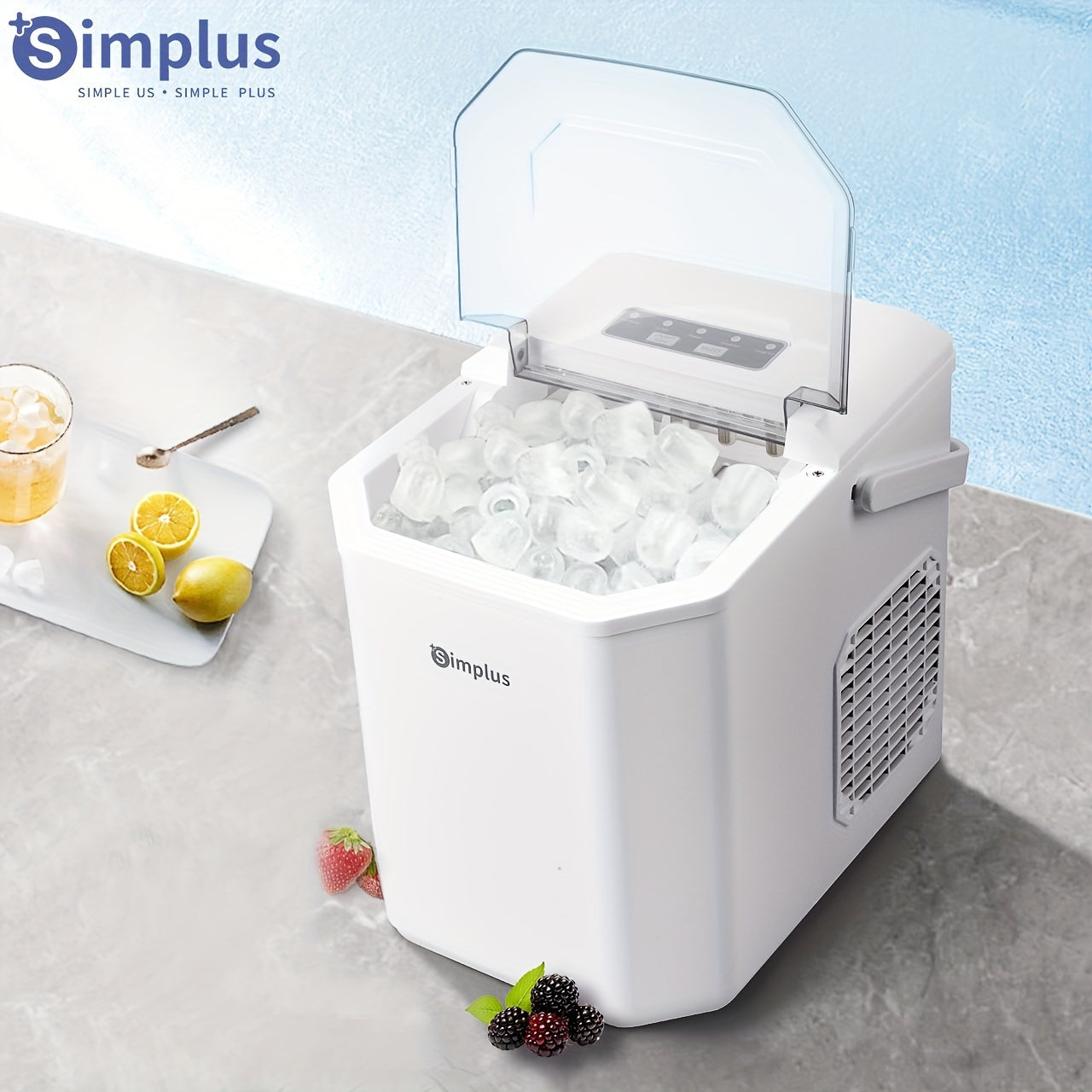 Mini Ice Maker 1.2L Compact Automatic Fast Ice Machine for Home Use
