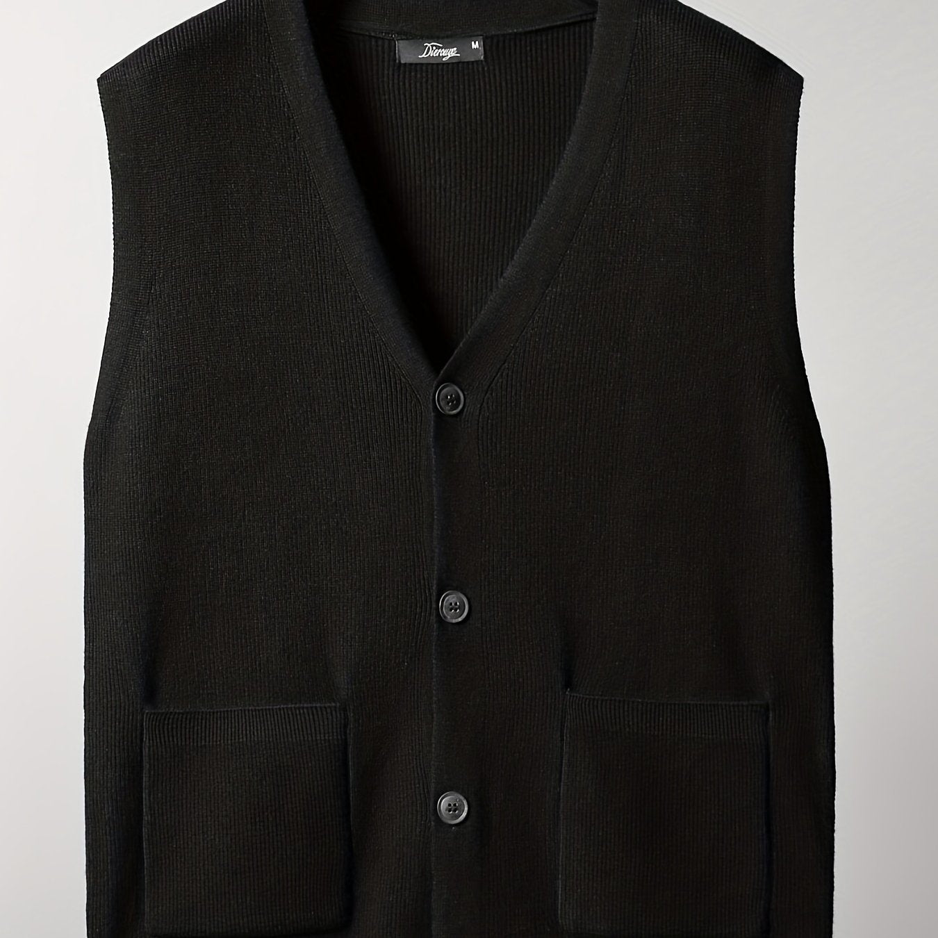 Men's Oversized Knitted Sweater Viscose Cardigan Vest for Autumn Winter