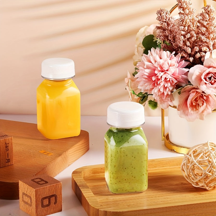 10 шт. пластиковых бутылок для сока объемом 10 унций с герметичными крышками, без ПВХ, для смузи и соковыжималки