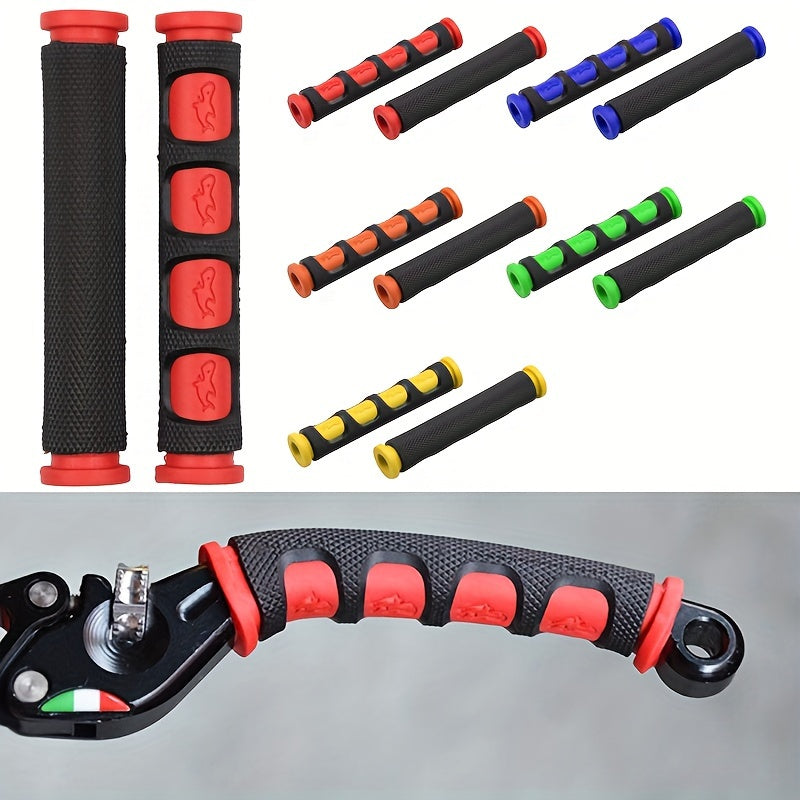 Motorcycle Brake Lever Covers Silicone Grip Non-Slip Red Bars for Electric Scooters