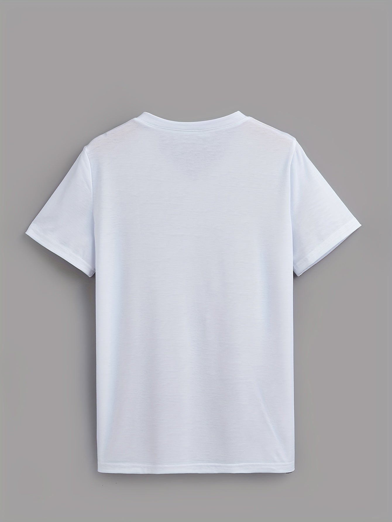 Women's Plus Size Solid Color V-Neck T-Shirt Short Sleeve Lightweight Summer Casual