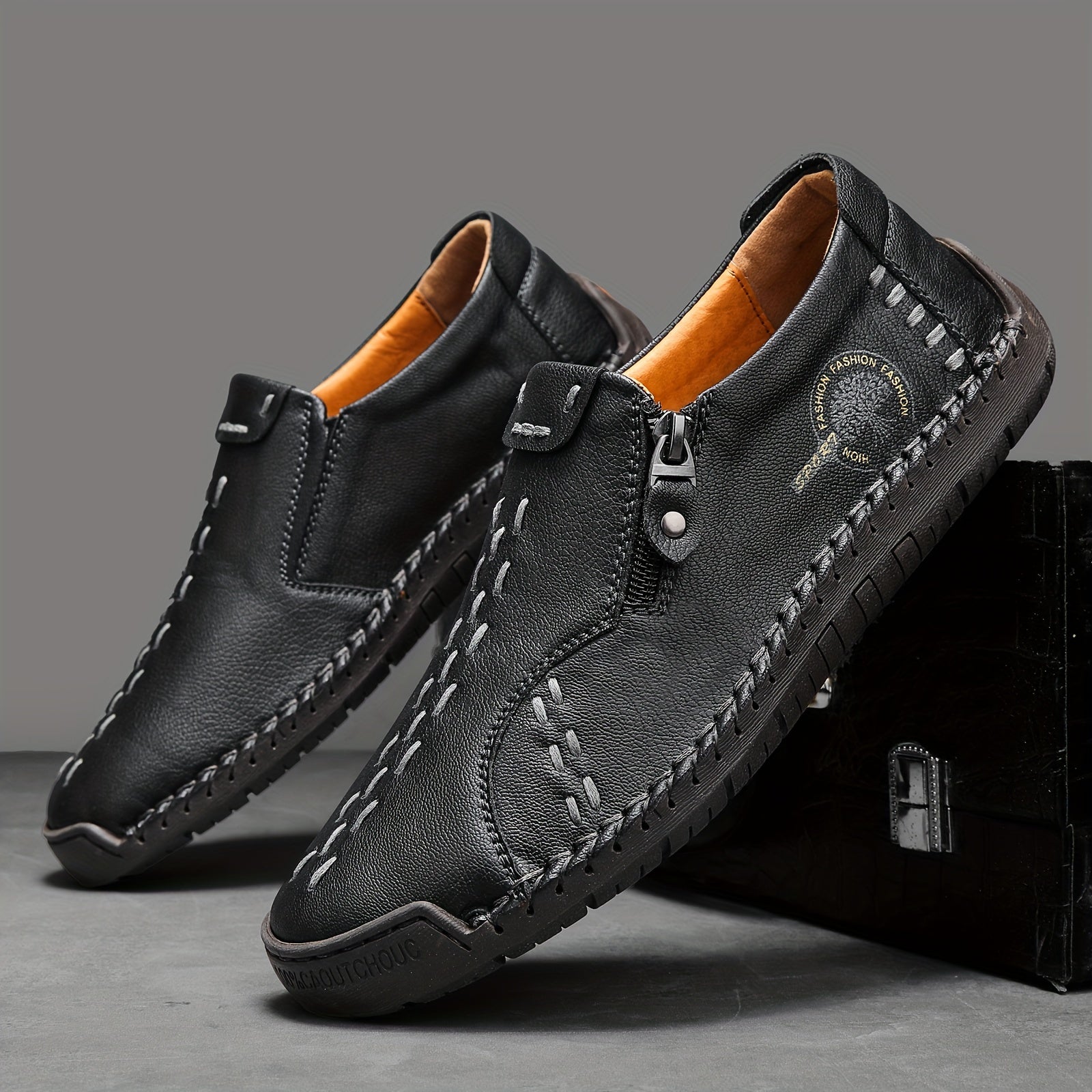 Men's Microfiber Slip-On Trekking Shoes Non-Slip Camping Footwear