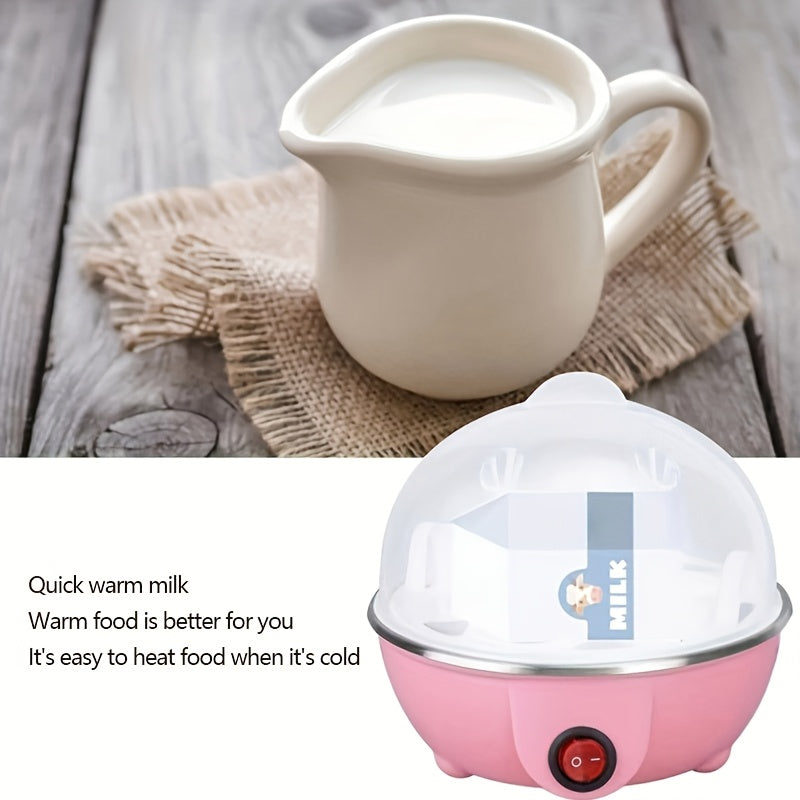 7 tuxum sigʻimi avtomatik oʻchirish tuxum pishiruvchi, zanglamaydigan poʻlatdan yasalgan isitish plitasiga ega