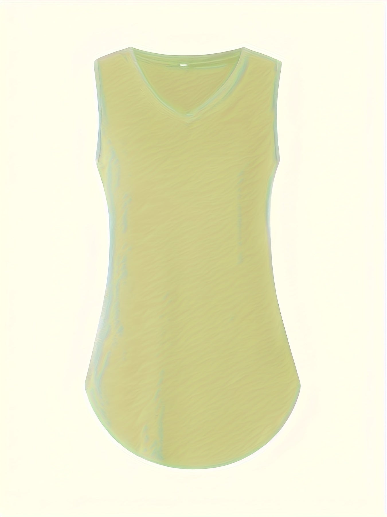 Plus Size Women's Summer Sleeveless V-Neck Tank Tops 4 Pack Stretchy Casual Solid Color