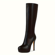Women's Platform Stiletto Boots Slip-Resistant Rubber Nightclub Footwear