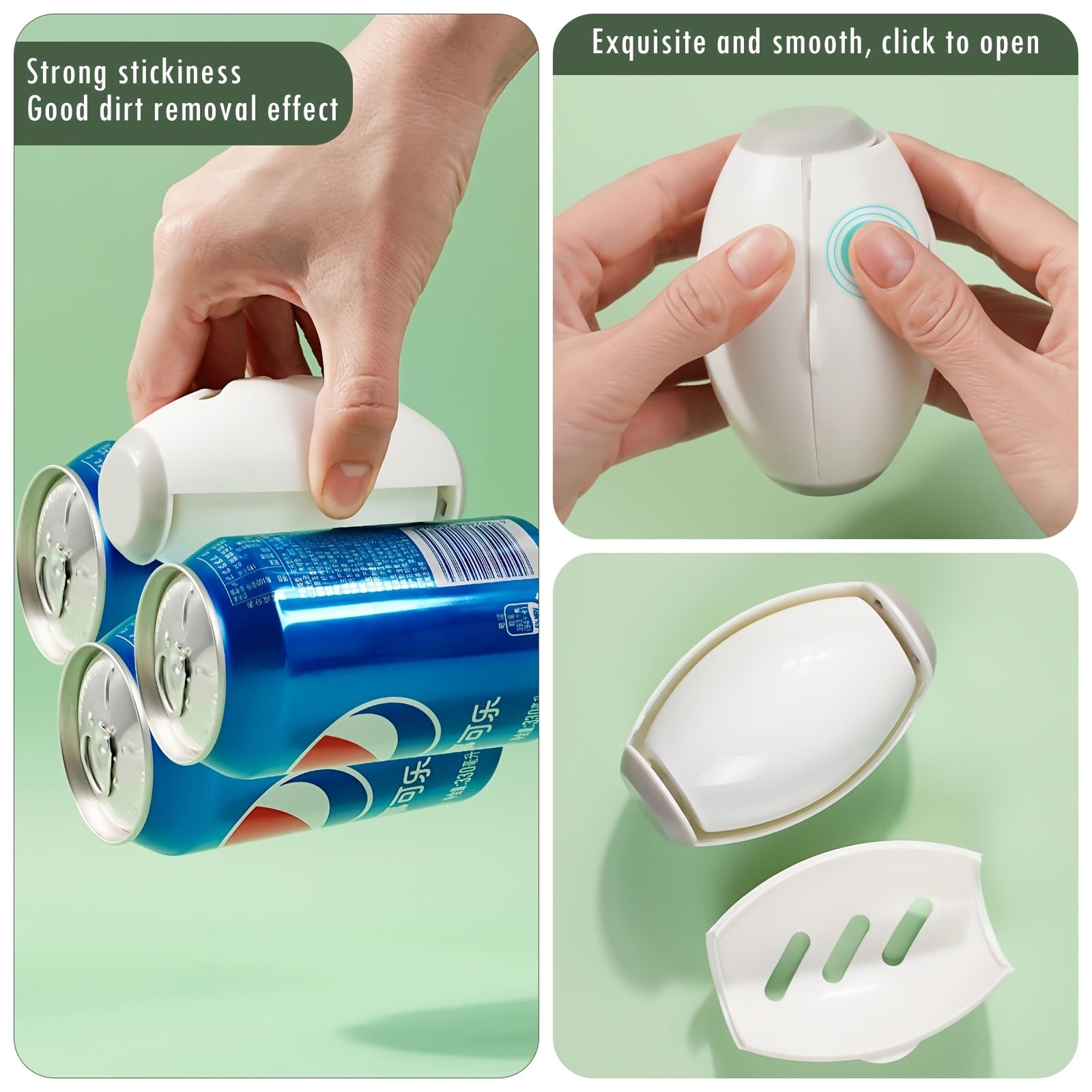 Mustahkam qo'lda ishlatiladigan lint roliki uy hayvonlari sochlarini va changni olib tashlaydi, qayta ishlatiladigan dizayni bilan, batareyalar kerak emas, yuqori sifatli uy tozalash uchun.