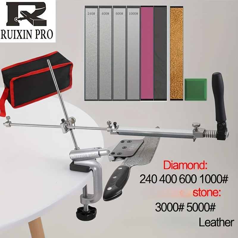 Juego de herramientas de afilado manual de aleación de aluminio con base antideslizante y ángulo ajustable