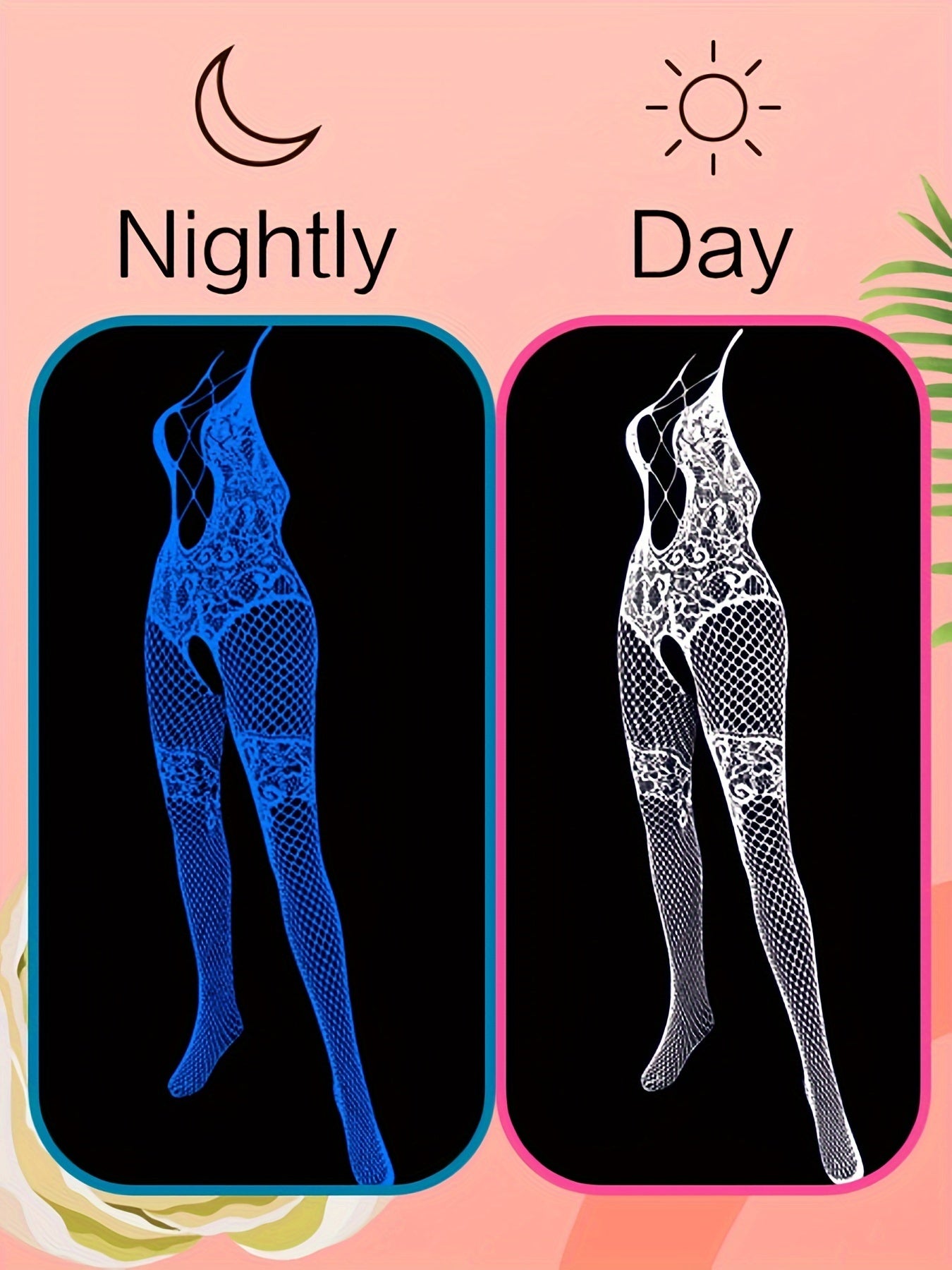 Ayollar uchun neon qorong'uda porlaydigan tarmoq bodystocking, Y2K klub kiyimlari uchun mukammal.