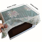 Европейская кружевная вышитая крышка для микроволновки с цветочным узором, зеленые листья, пылезащитная