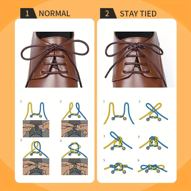 5 Pairs Waxed Thin Round Leather Shoe Laces for Dress and Casual Boots