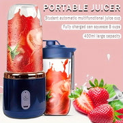 Portable USB Rechargeable Citrus Juicer Cup with Built-In Battery for Travel and Home