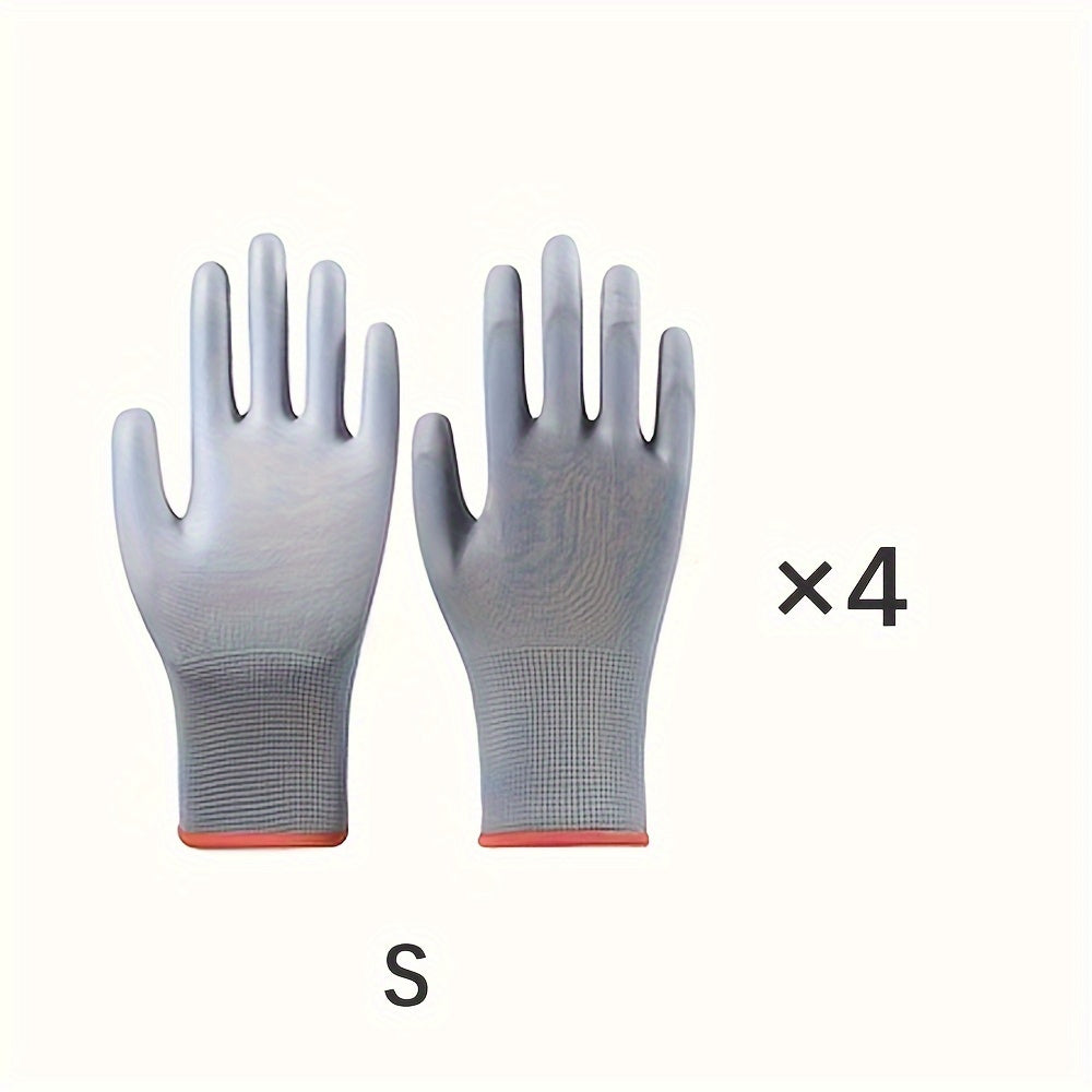 Unisex PU Coated Knitted Gloves Anti-Slip Anti-Static Gardening Work