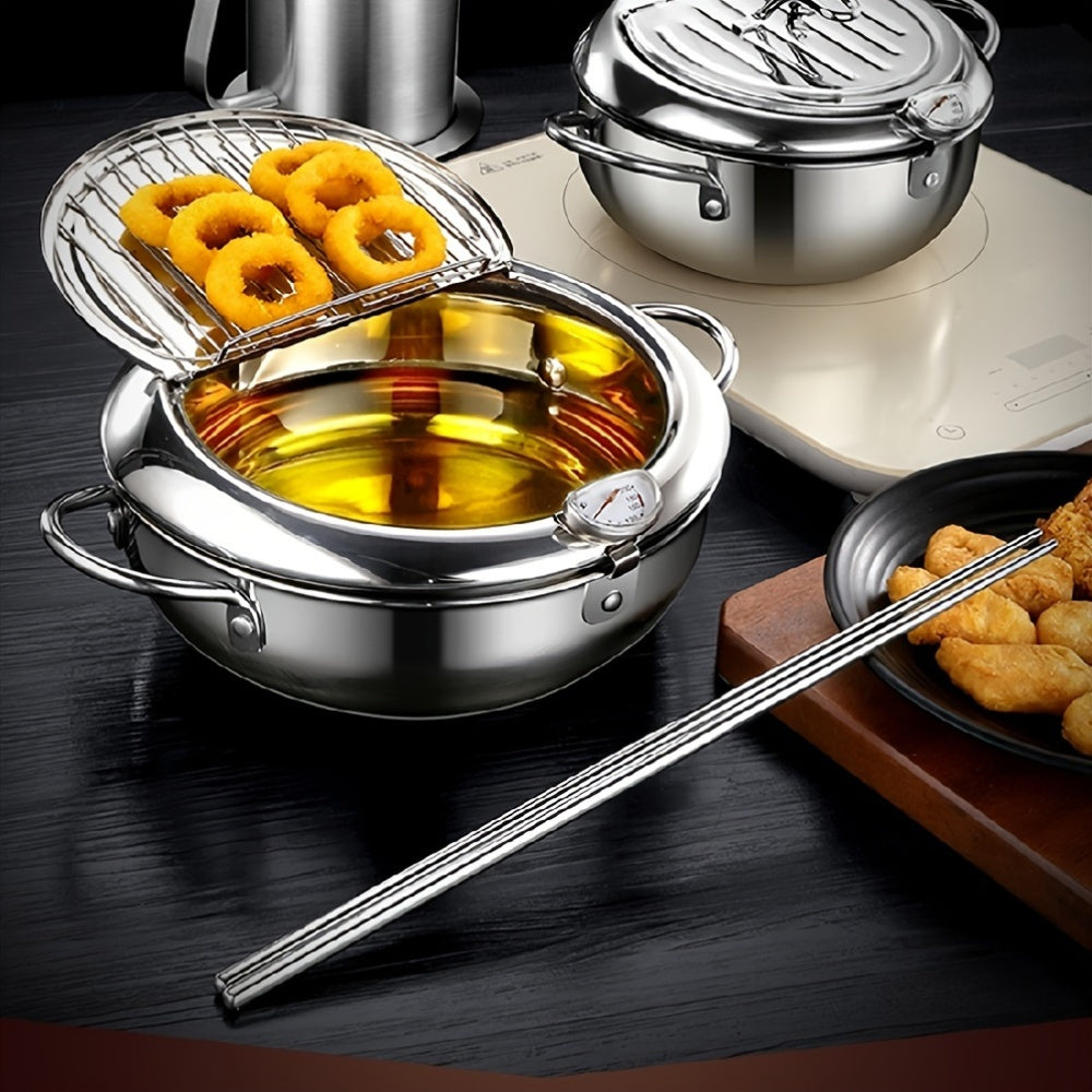 Freidora comercial de tempura de 3.5L, freidora de acero inoxidable para uso en restaurantes