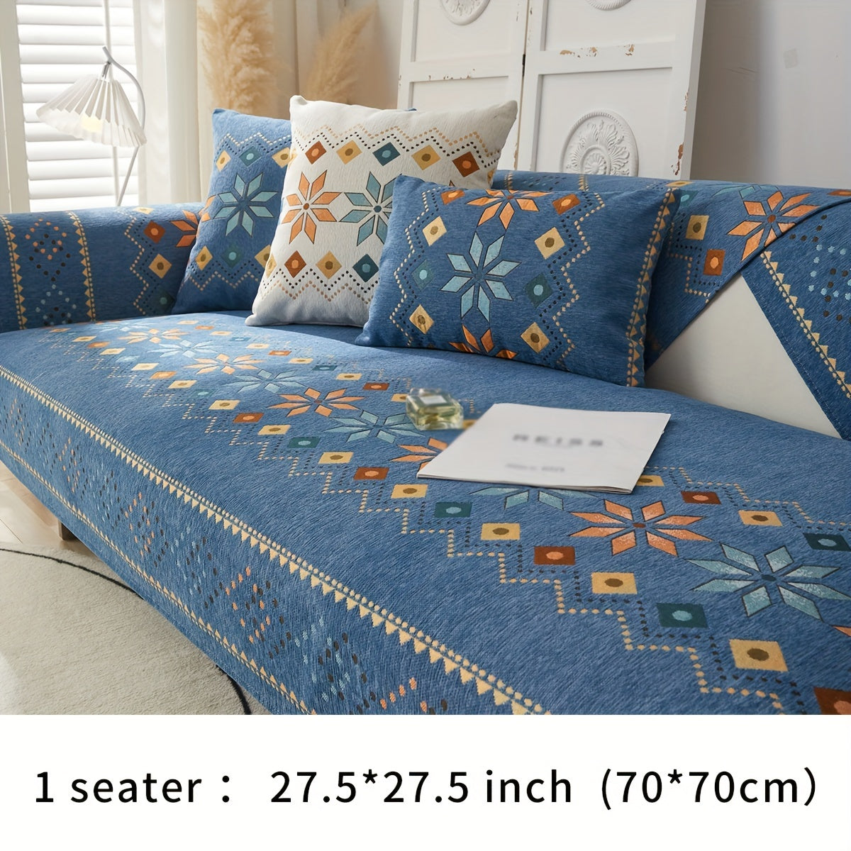 Chenille Sofa Slipcover Protects Furniture for Home and Office Decor