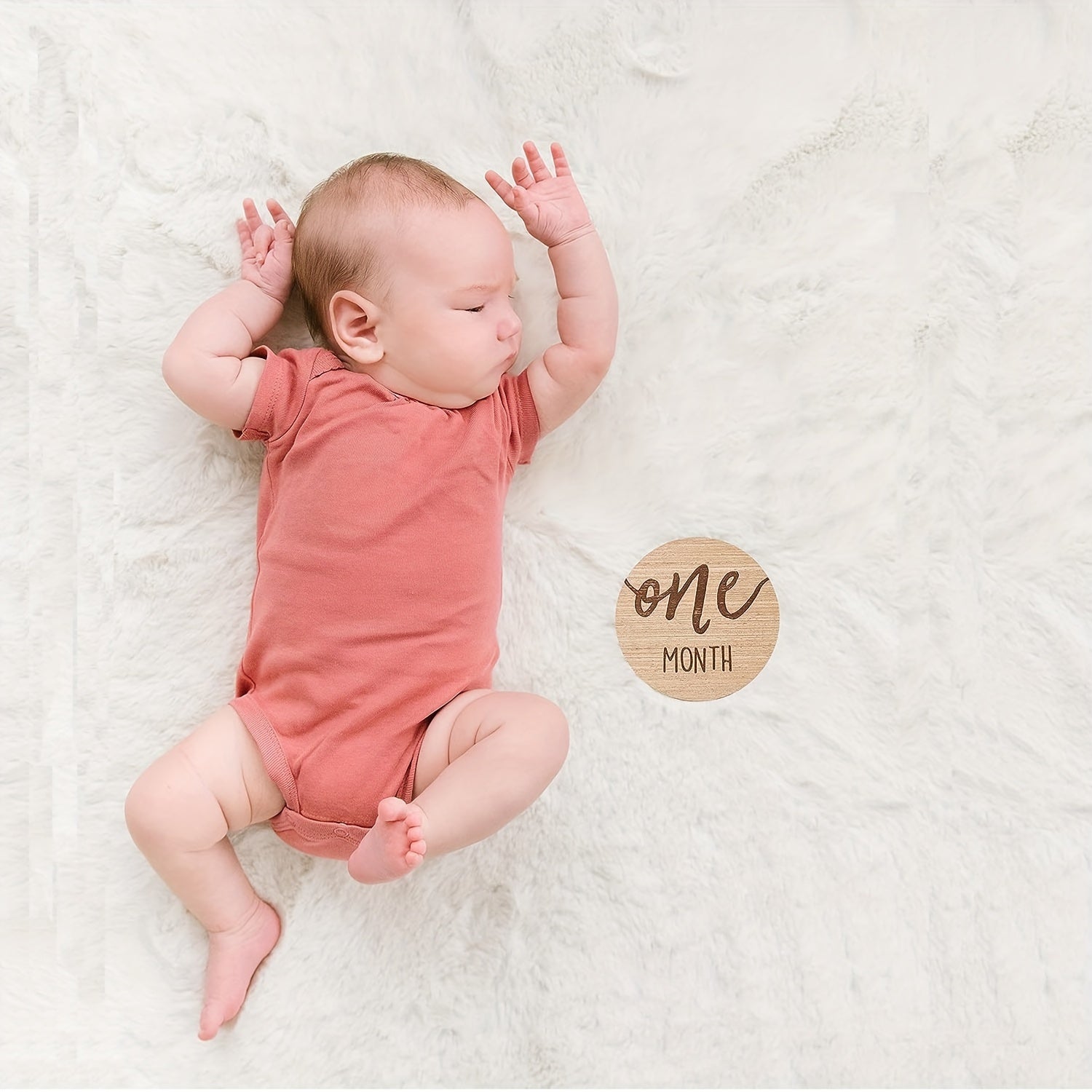 Set of 6 Monthly Milestone Cards for Baby Growth Tracking Double-Sided Photo Props