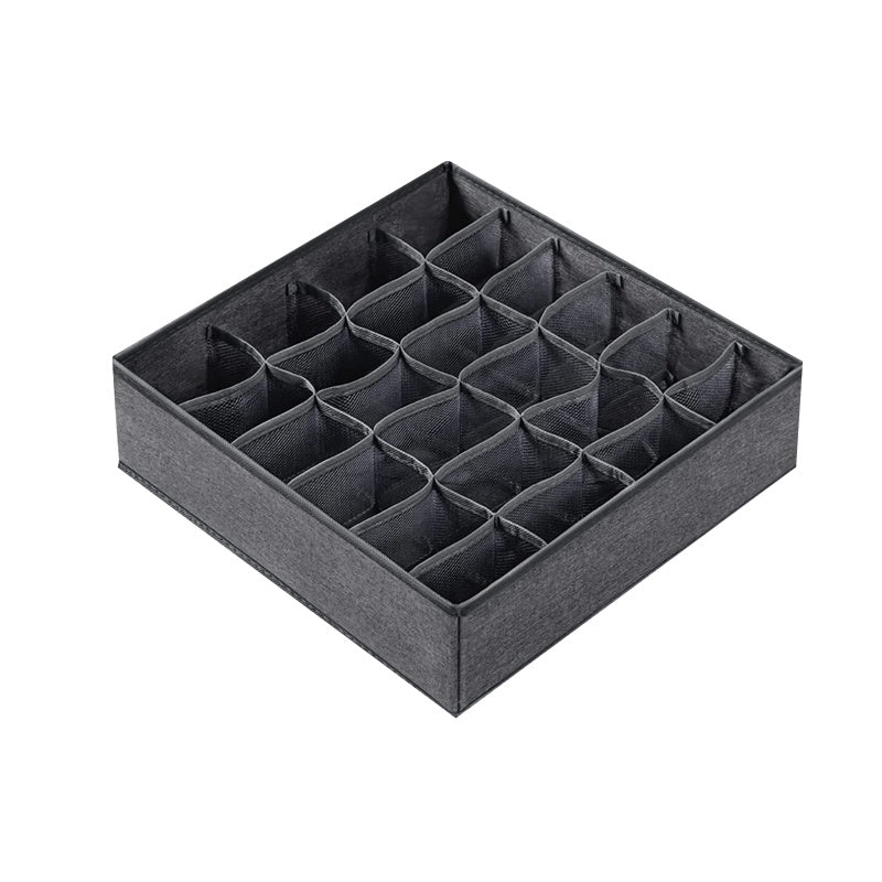 Caja de almacenamiento de ropa interior de tela con 24 compartimentos para calcetines y corbatas