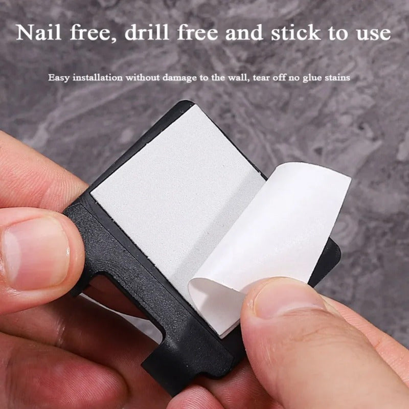 Adhesive Razor Holder Wall Mounted Bathroom Organizer Black 1/3/5 Pcs