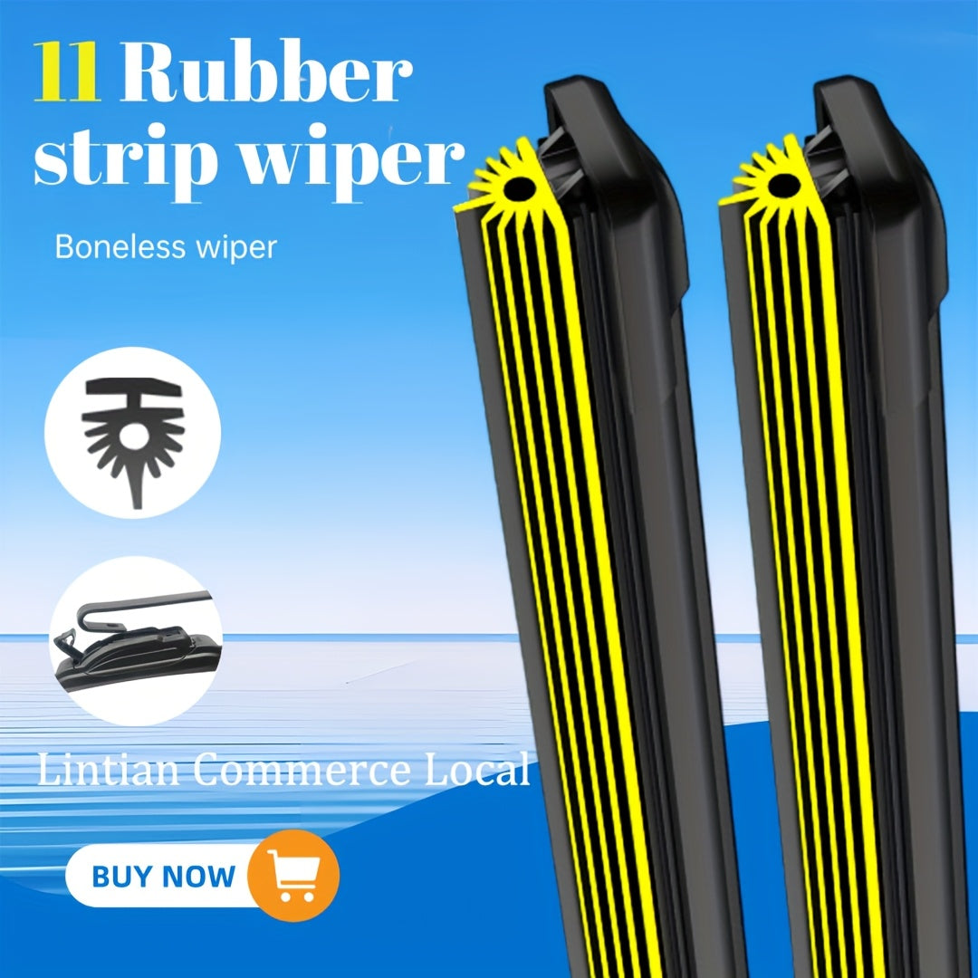 Lámina de limpiaparabrisas de goma para todas las estaciones, 11 capas, silenciosa y completamente equipada