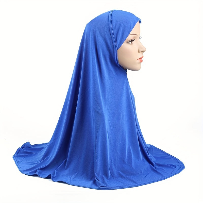 Solid Color Instant Hijab Bandana Scarf Wrap for Women Sun Protection