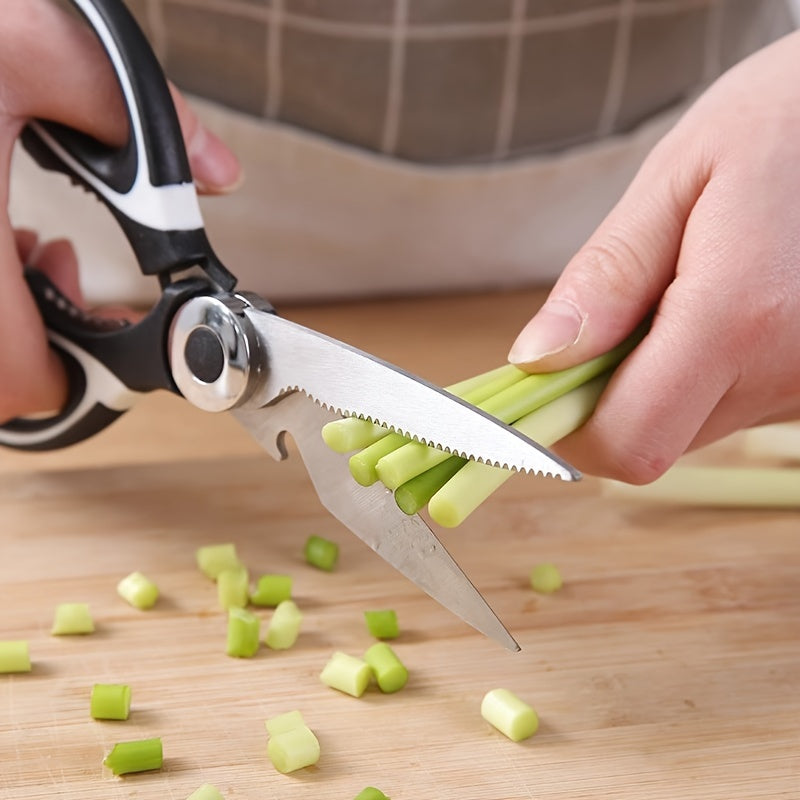 Kitchen Scissors with Poultry and Fish Bone Cutters, Stainless Steel Meat and Nut Opener