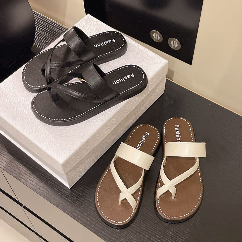 Ayollar uchun tekis poyabzal, bir rangli, osongina kiyiladigan, kundalik slip-on poyabzal