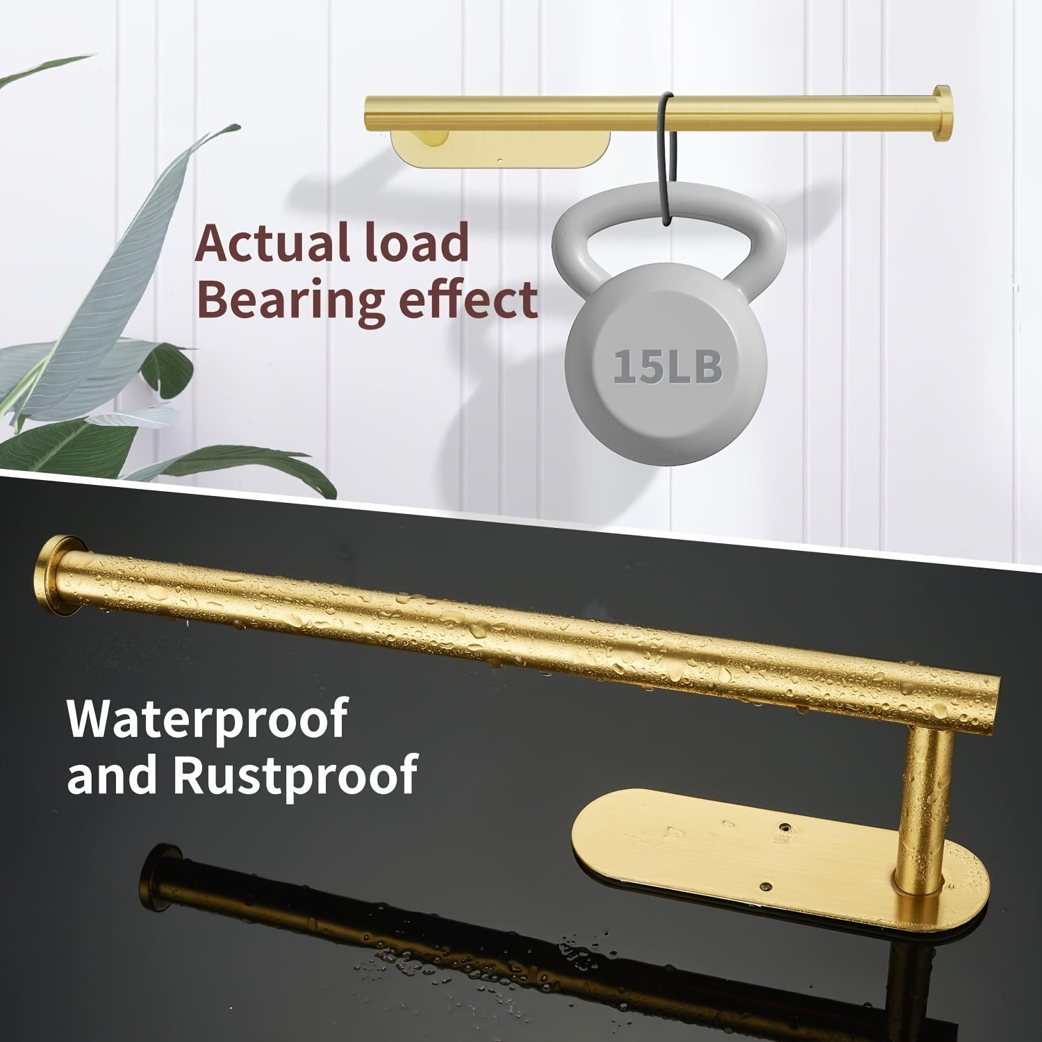 Stainless Steel Wall Mount Paper Towel Holder with Self-Adhesive or Drill Installation