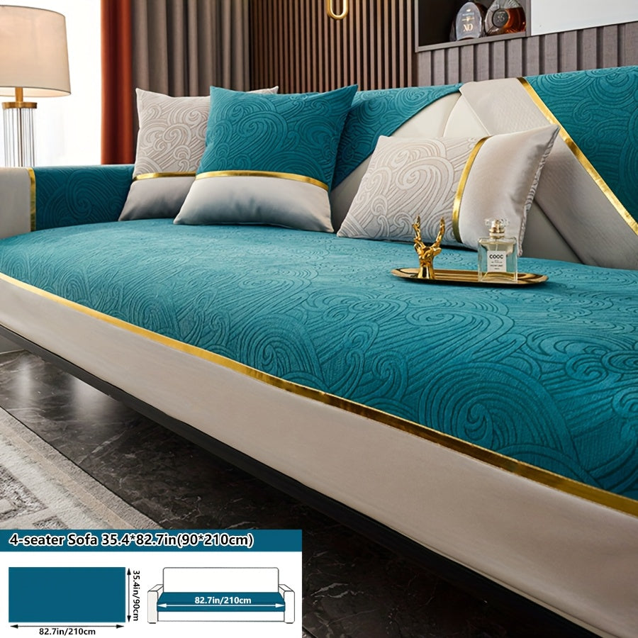 Chenille Cloud Pattern Sofa Cover Full Cover for Four Seasons