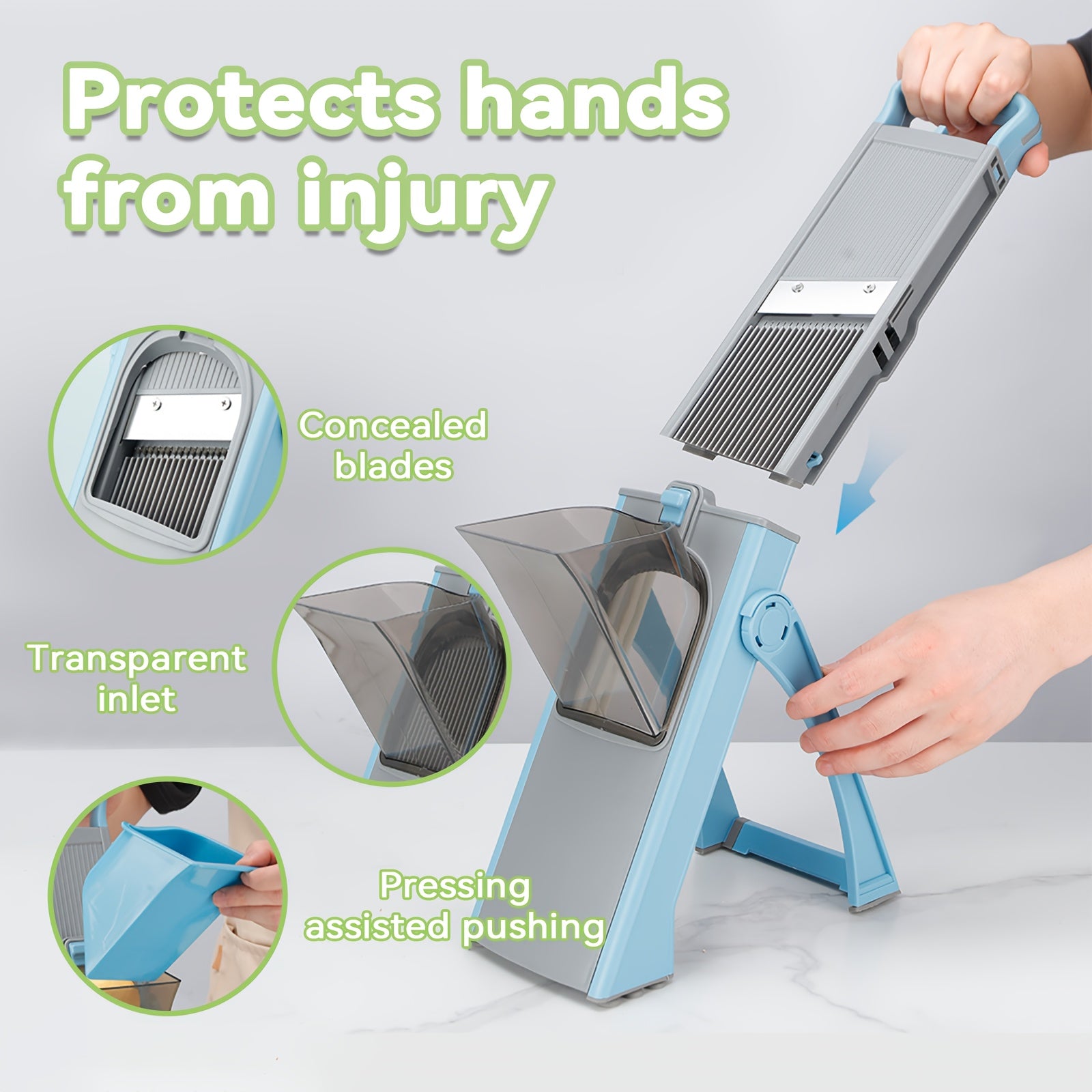 Stainless Steel Manual Mandoline Slicer for Vegetables and Fruits Easy to Clean