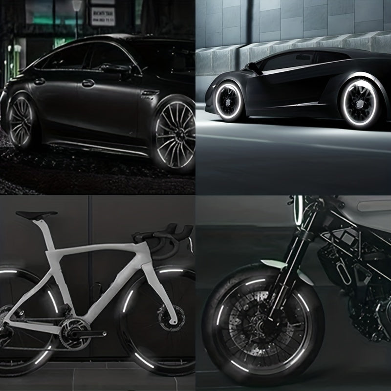 20 dona avtomobil g'ildirak markaziy yoritgichli yorqin oq rangli g'ildirak bezak chiziqlari