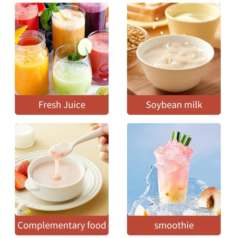 Portable USB Rechargeable Blender 13.4oz Smoothie Maker with 6-Speed and 400mAh Battery