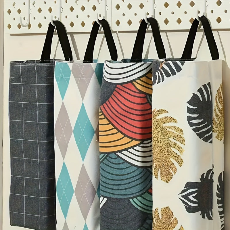 Dispensador organizador de bolsas de basura de pared con gran capacidad para cocina