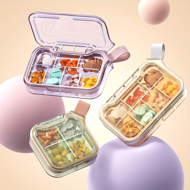 Sealed Polycarbonate 4/7 Compartment Pill Organizer Case Moisture-Proof